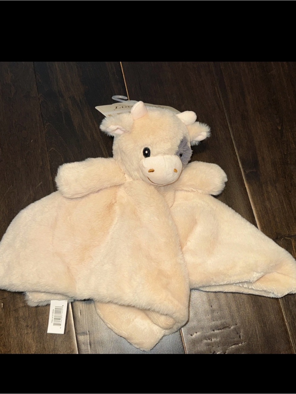 NWT Linzy Baby Cream Cow Lovey Doll Stuffy Plush Baby